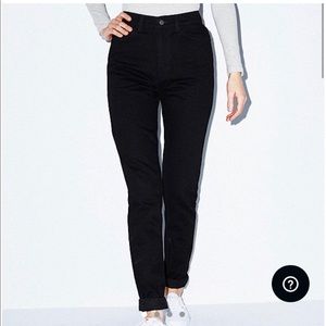 American apparel black mom jeans